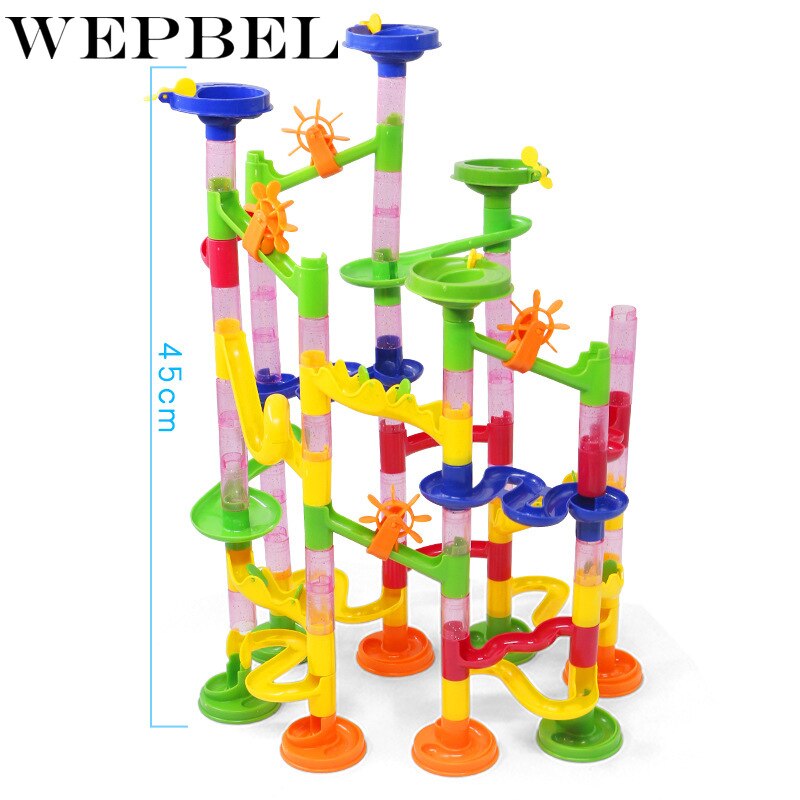 WEPBEL Marmor Lauf Rennen freundlicher Kind Jungen Gebäude Bau Blöcke Kreative Spiel Puzzle Spielzeug (Größe: 22x8x16 cm)