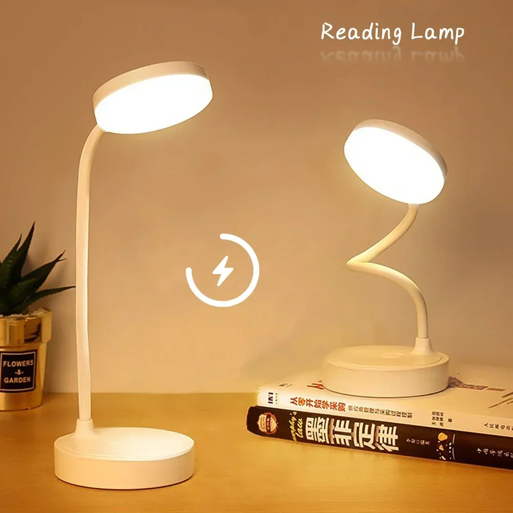 Draagbare Mini Led Dimbare Bureaulamp Usb Plug Batterij Aangedreven Slaapkamer Beddengoed Lamp Bureau Leeslamp Oogbescherming Warm Licht