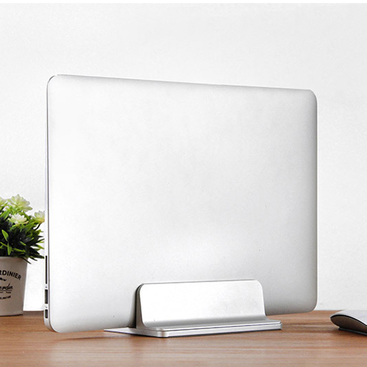 Besegad Verstelbare Verticale Laptop Stand Ruimtebesparend Desktop Holder Bracket Mount Dock voor Apple MacBook Lenovo YOGA Notebook