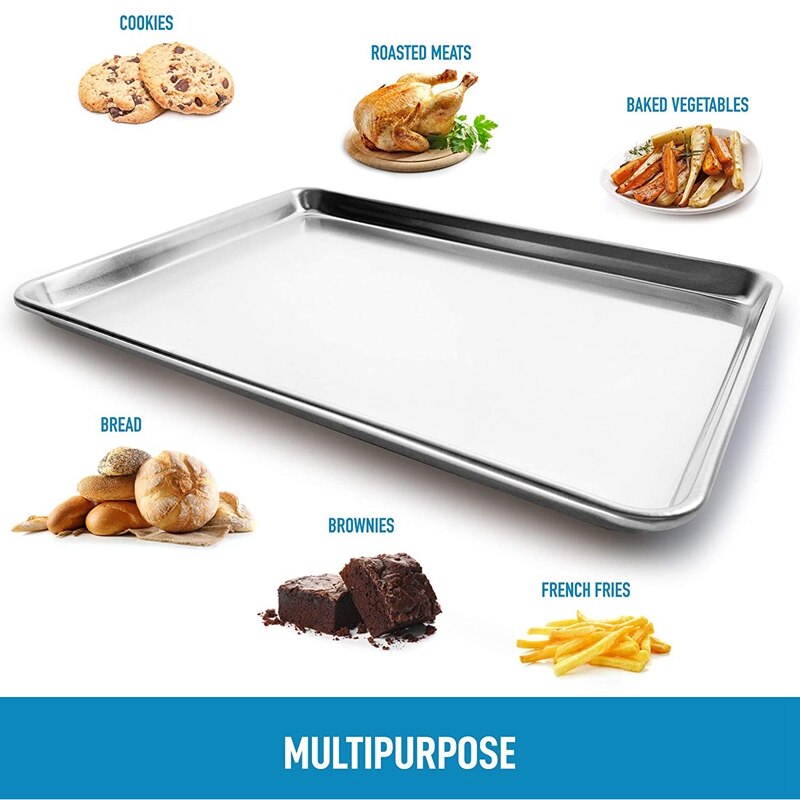 Baking Pan Sheet Baking Sheet for Oven - Perfect Cookie Sheet for Baking,Commercial or Home Use-Heavy Duty