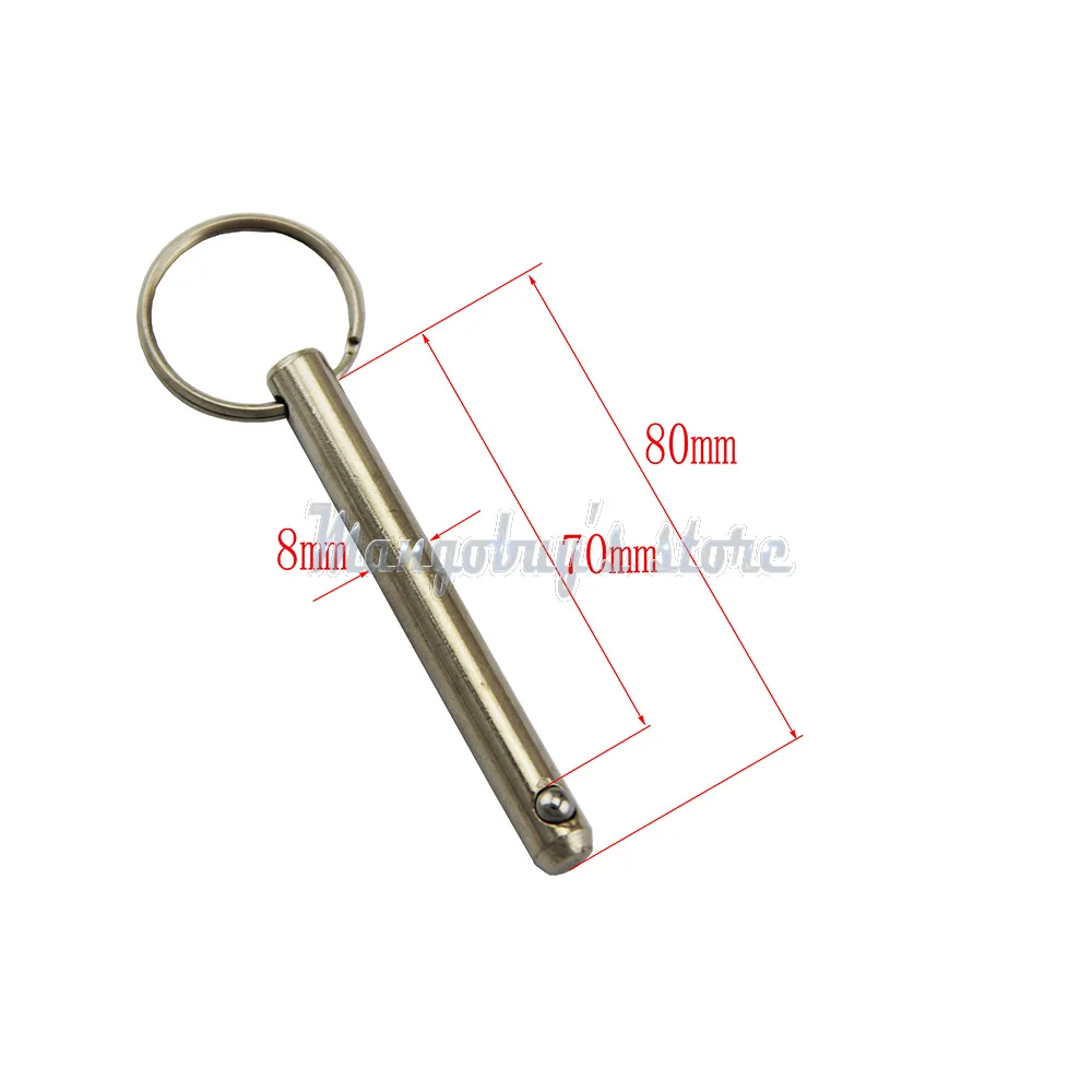 1 Piece Quick Release Push / Pull Ball Lock Pins Pin Diameter 6mm 8mm 10mm With Sprung Ball End: Pink