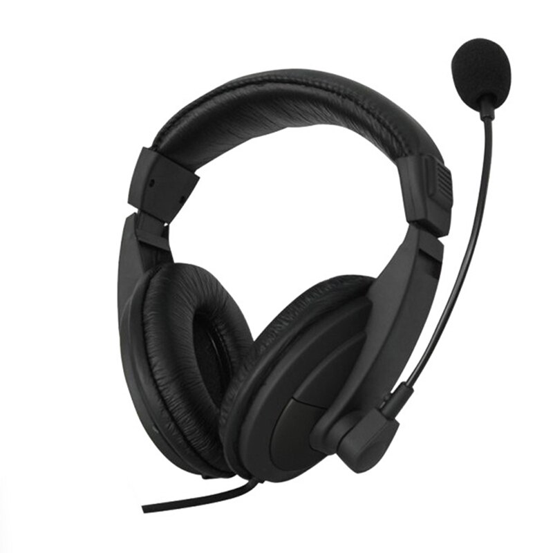Wired Stereo Headset 3.5Mm Noise Cancelling Oortelefoon Met Microfoon Verstelbare Hoofdband Voor Computer Laptop Desktop