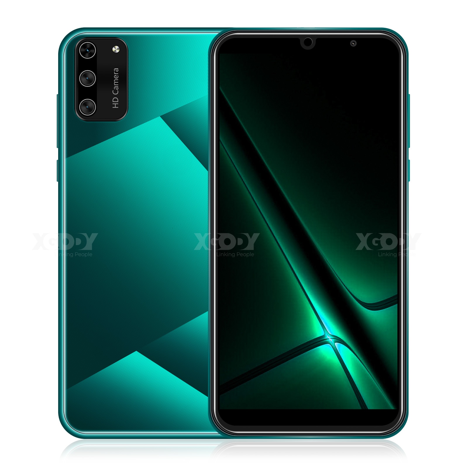 XGODY S20Mini 5.5 "Smartphone Android 9.0 18:9 plein écran 1GB 4GB MT6580 Quad Core 5MP caméra 2500mAh GPS WiFi 3G Mobile