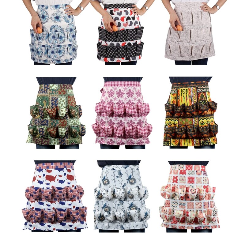 Multi-kieszeń kuchnia gospodarstwo rolne jajka zbieranie zbierania gospodarstwa fartuch domu kaczka gęsie jajo fartuch jaja żniwa fartuchy robocze