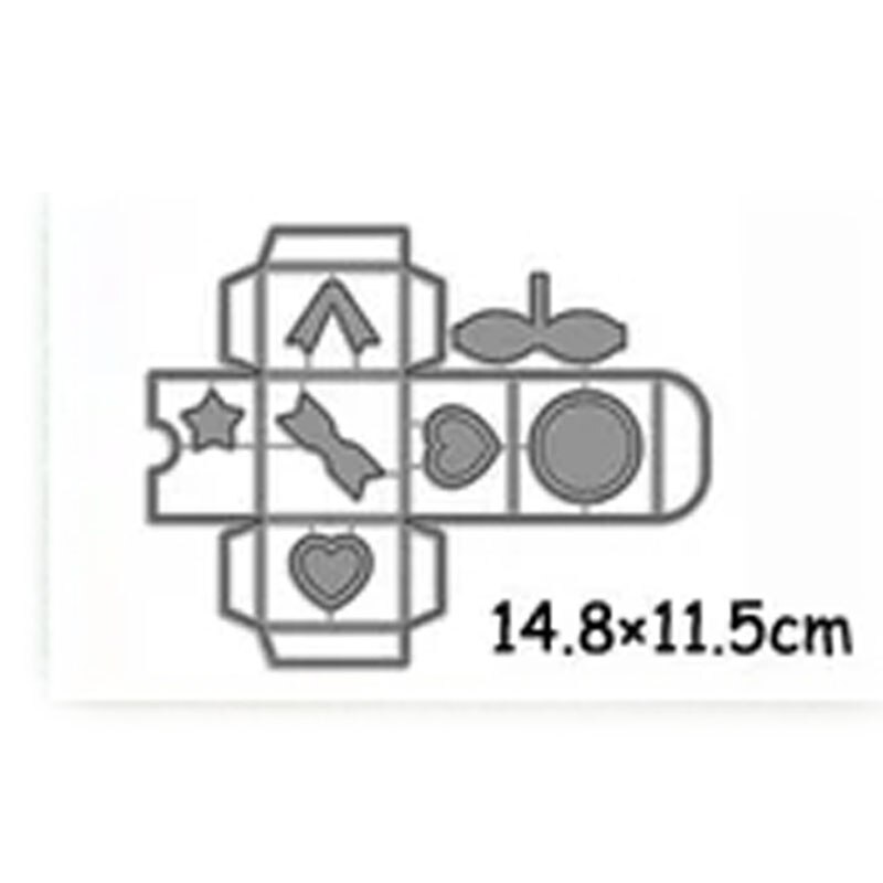 MESOPOTAMIA DIY Scrapbooking birthday Love Party Explosion Box Die Cutting Dies Decorative Embossing Silver Dies Cutting: SH314
