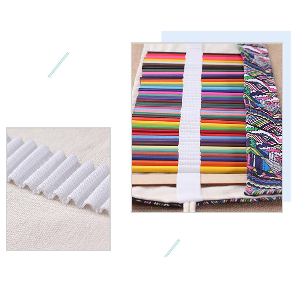 school supplies Pencil Case Bag pouch box Canvas Roll Pouch Comestic Makeup Brush Case Pen Storage Estuches pouch Stationery
