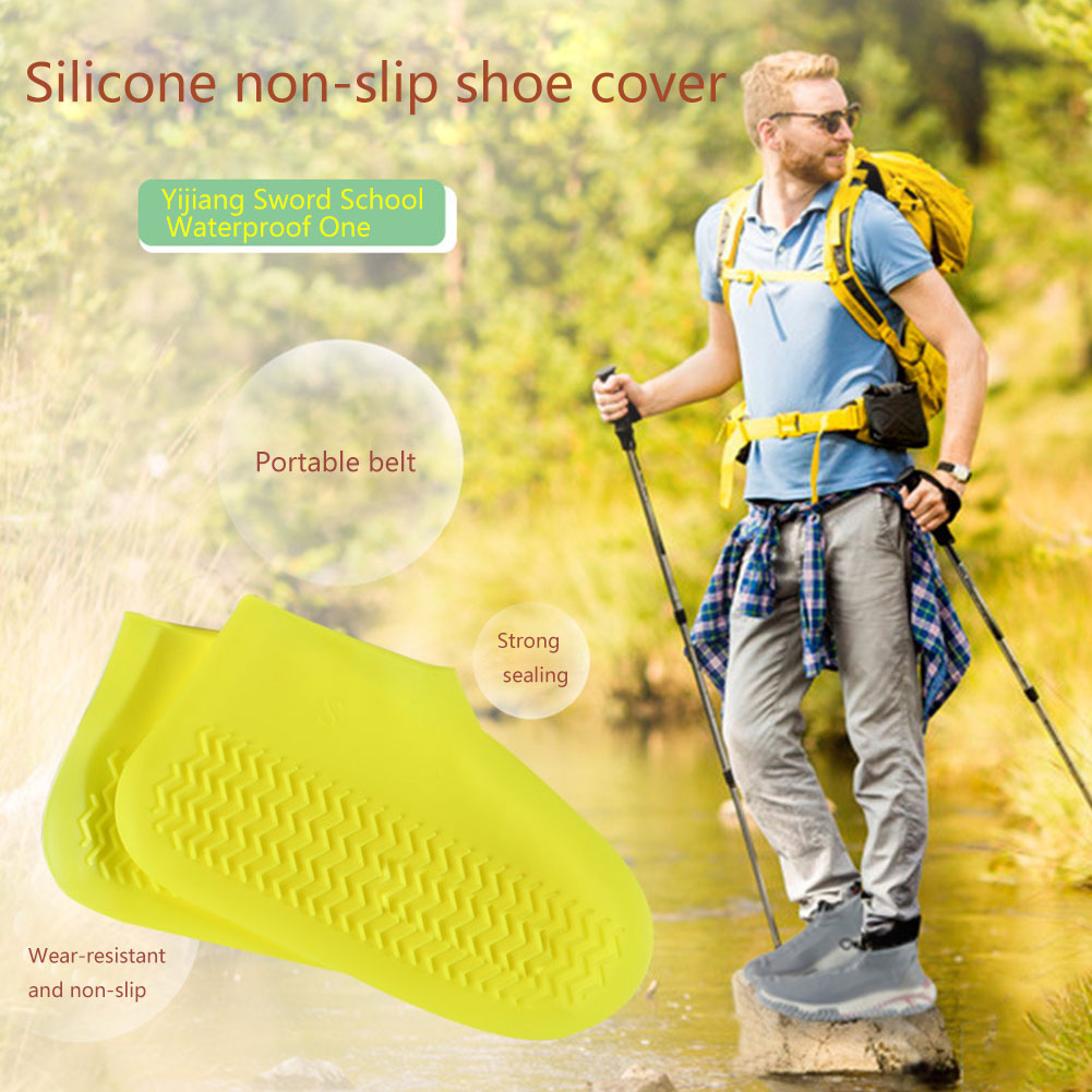 Støvler vanntette skodeksel silikon materiale unisex sko beskyttere regn støvler for innendørs utendørs regnfulle dager gjenbrukbare