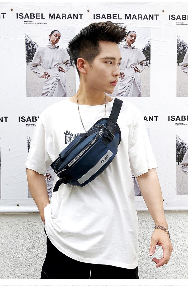 Heren usb-oplaadbare nylon crossbody tas heren anti-diefstal borsttas zomer korte reis koerierstas waterafstotende schoudertas