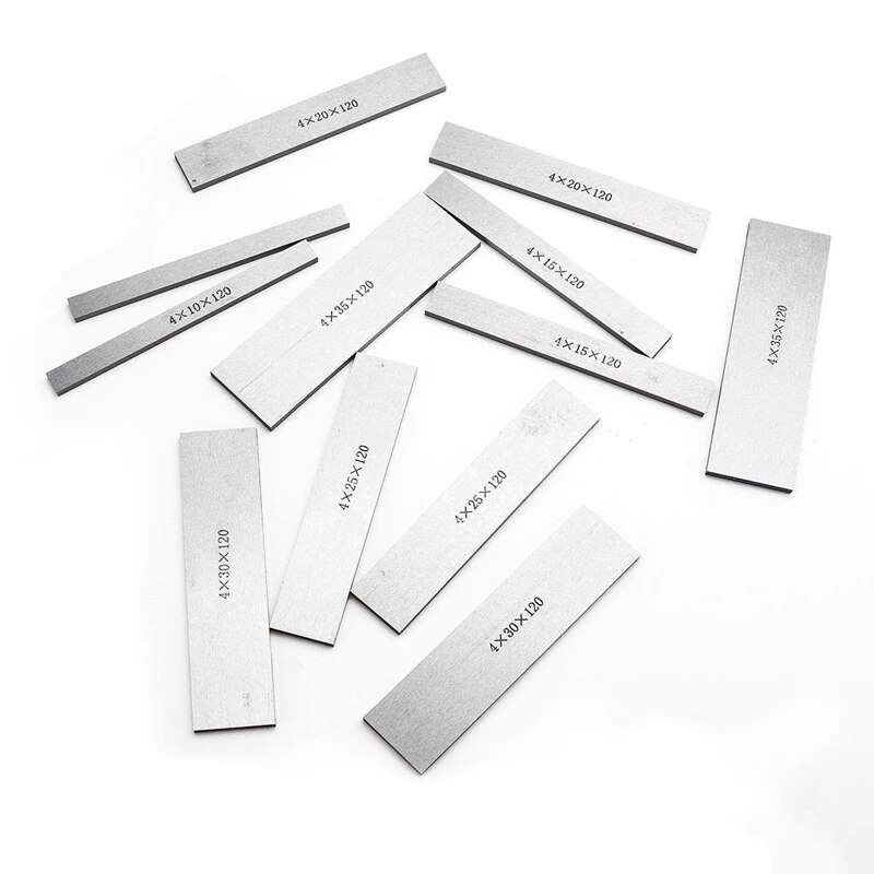 Best 6 Pairs 12Pcs Parallel Pad Gauge Block Alloy Steel CNC Milling Pads Set 120mm x (10-35Mm) for Vice Milling Machine Lathe