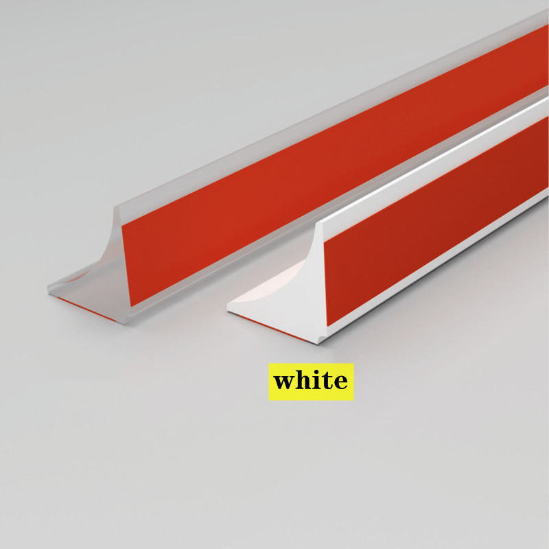 Silicone bathroom water stopper Barrier Dry&Wet Separation rubber sealing strip tape for shower Kitchen wall corner gap filler: Yellow / 86mm