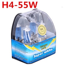 H4 55 w Halogeen met Verpakking Doos High Power Mistlampen Lampen Auto 6000 k 12 v Koplamp voor Ford auto Styling Parkeerplaats