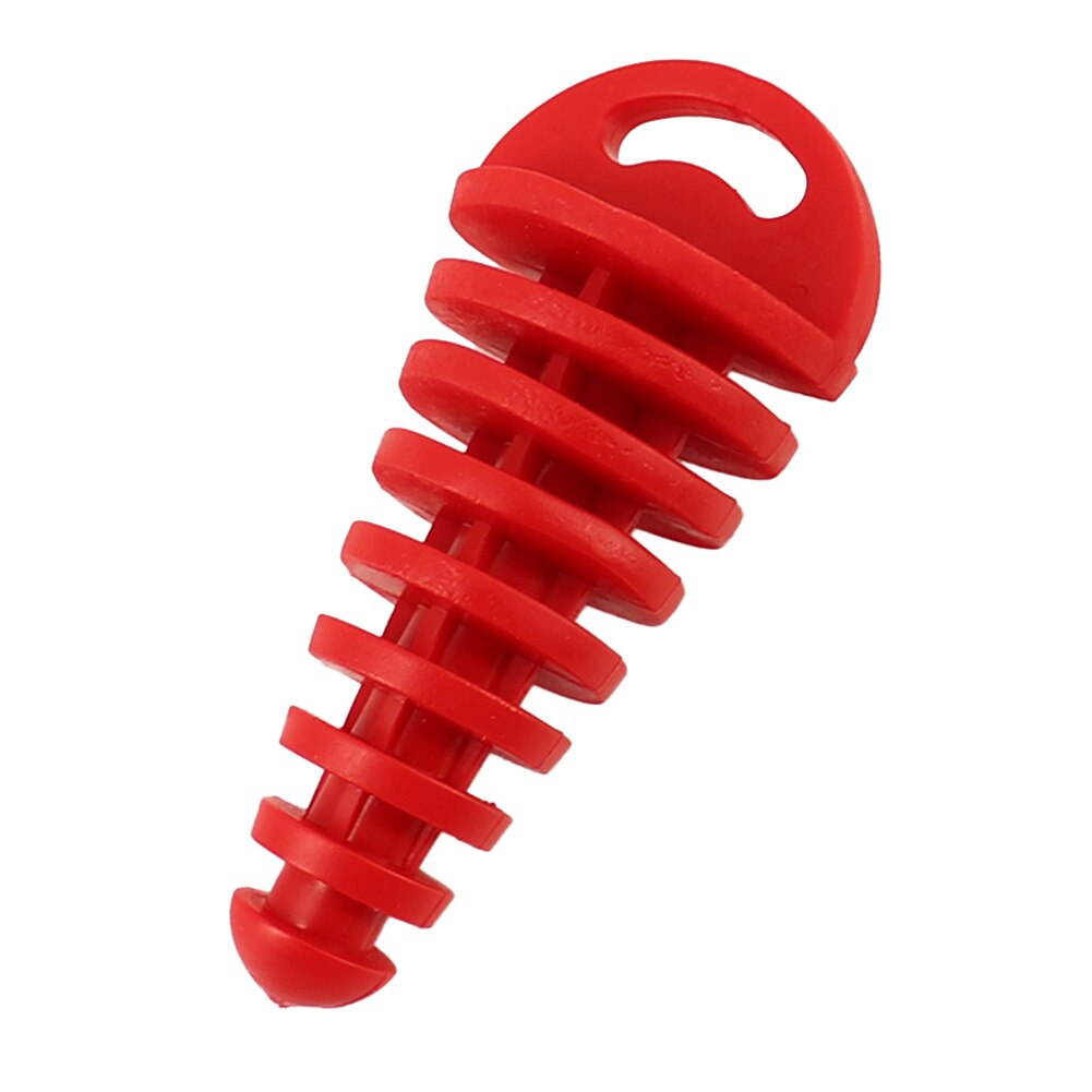 Uitlaatpijp Plug Motorfiets Motocross Uitlaat Rubber Ontluchter Plug Uitlaatdemper Wassen Plug Pijp Protector: red