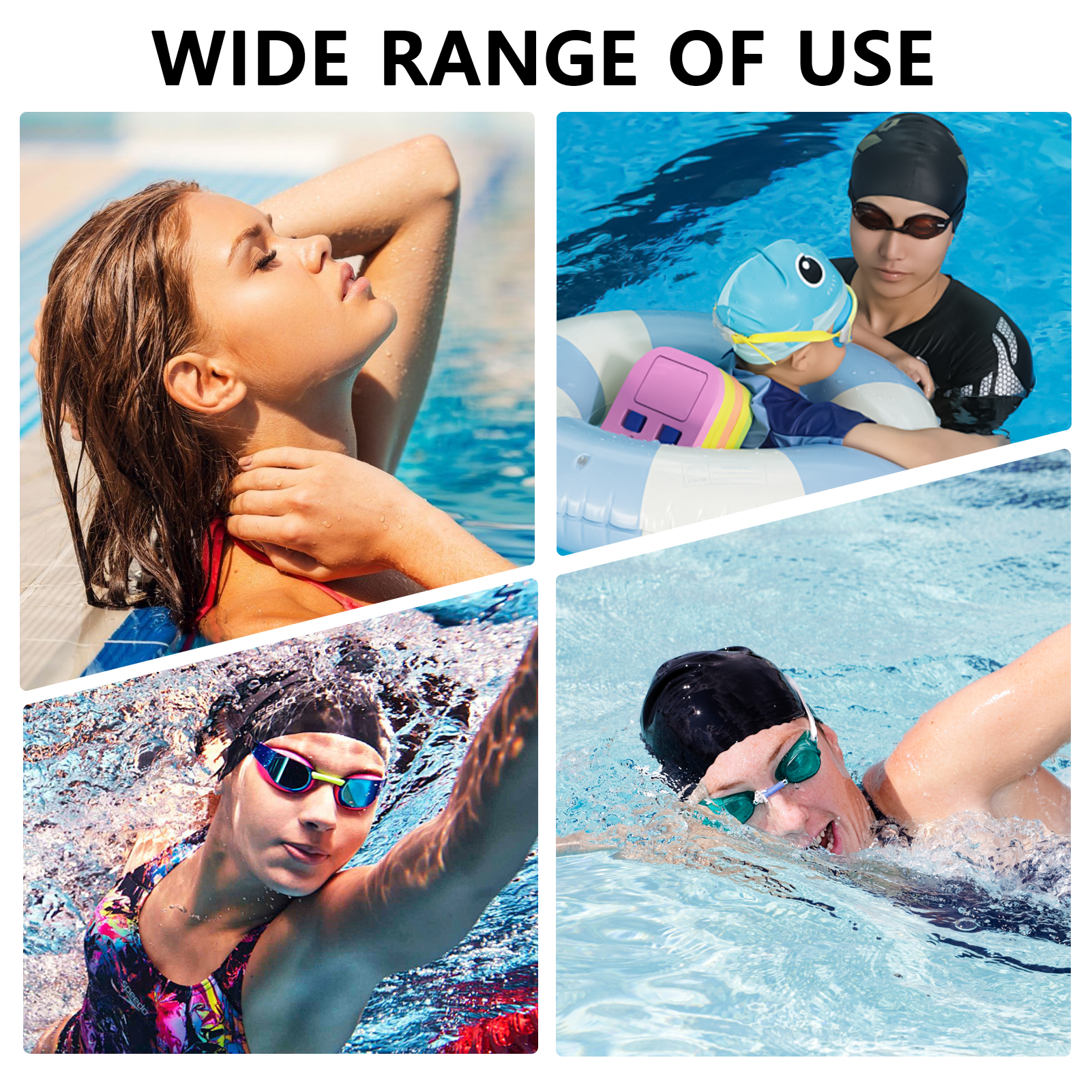Silicone Goggle Case Swimming Goggles Storage Case with Drain Holes Water Sport Accessories Earplugs Organizer With Lanyard