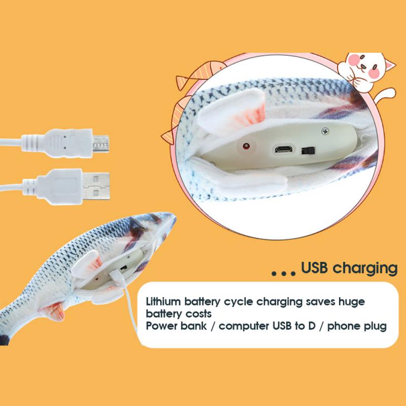 Juguetes para gatos Catnip eléctrico pez gato meneo peces realista felpa simulación peces realista mascota masticar Catnip productos para mascotas