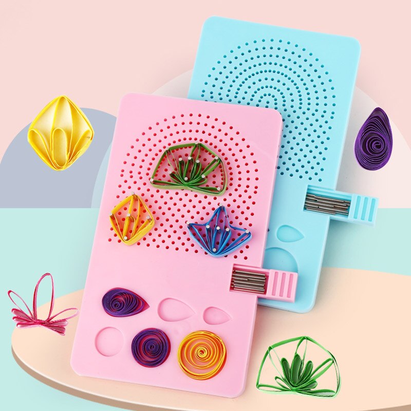 Paper Quilling Board with Grid Guide for Paper Crafting Winder Roll Square DIY Crafts Tools