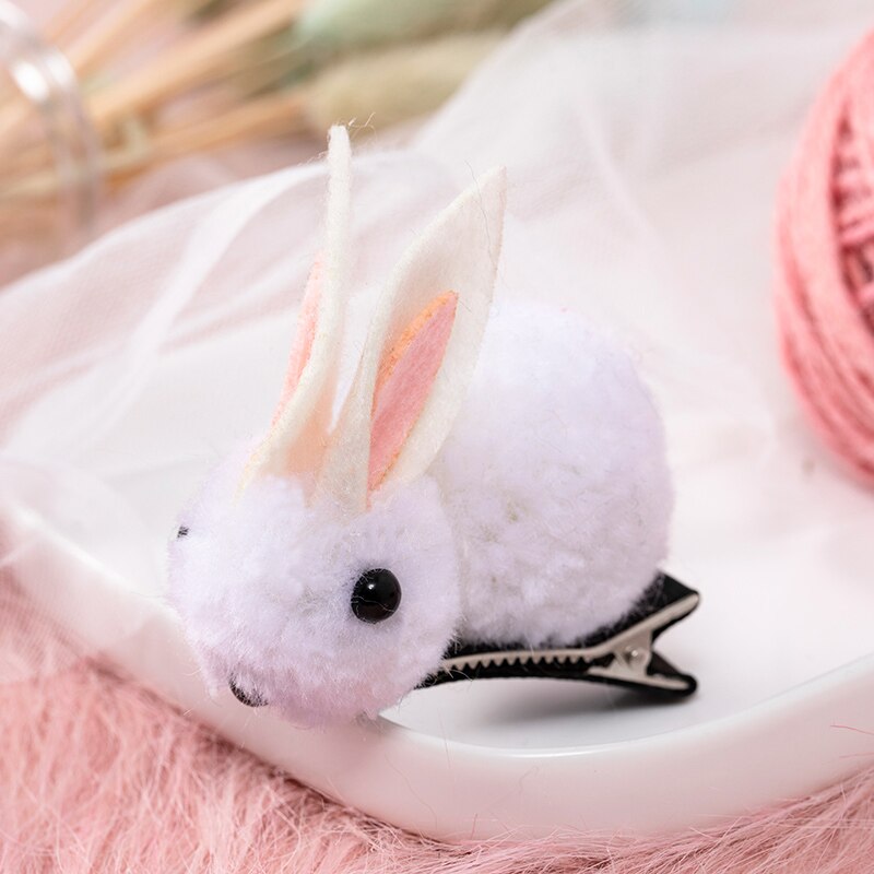 Korean Elastic Rubber Bunny Hair Clip Ball Rabbit Hair Ring Female Hair Tie Cute Hairpin Rope Children Hair Accessories: 6