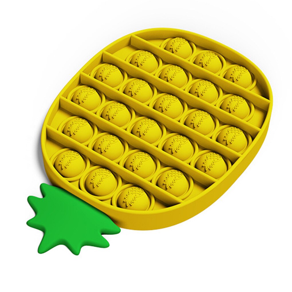 Push Bubble Fidget Toy Silicone Push Pop Fidget Toy Pineapple Carrots Shape Turning Pressing Stress Reliever Squeeze Toy