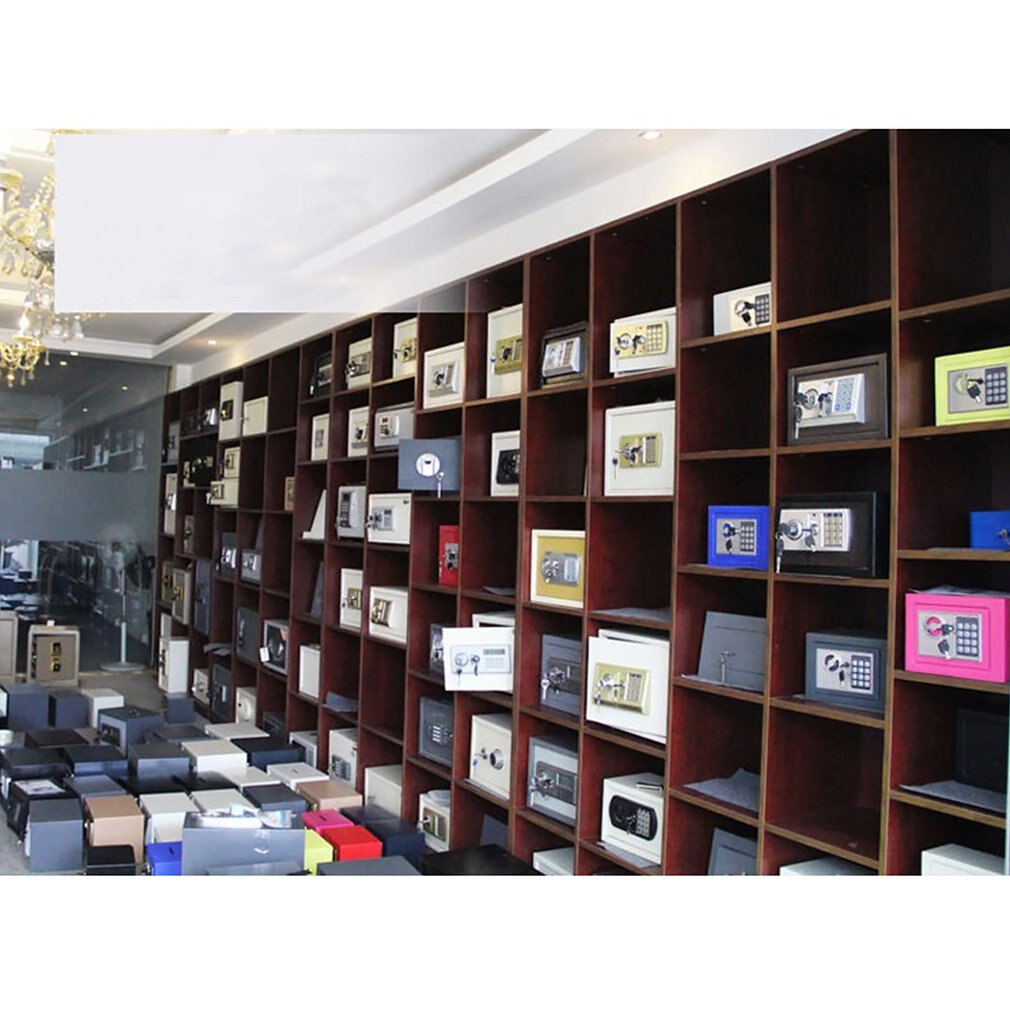 Household 17E Small Safe Mini Wall Safe Deposit Box Bedside Table Password With Lock Insurance Box