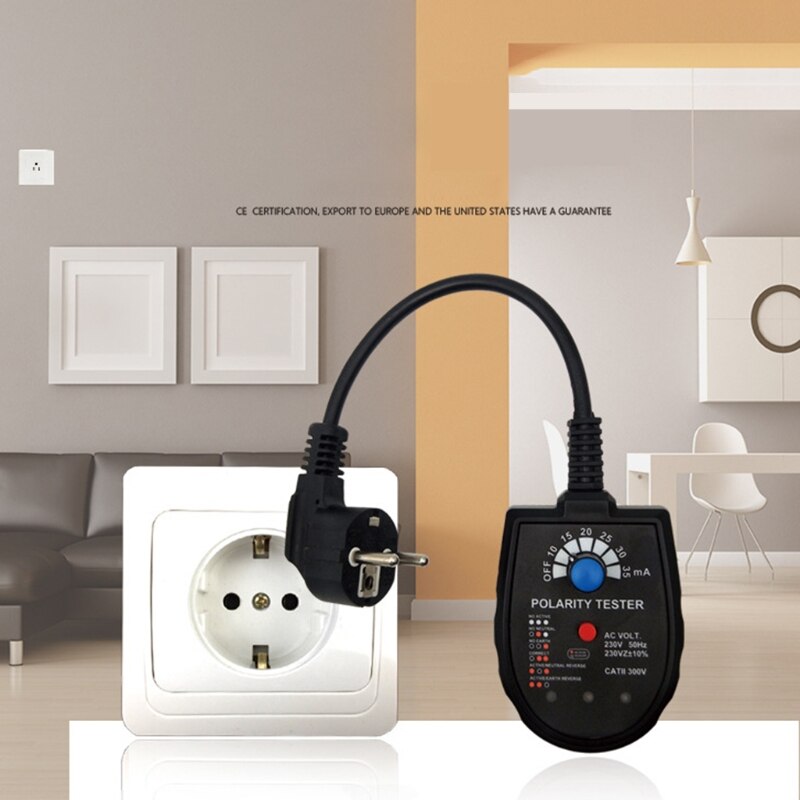 Socket Phase Detector 3 Phase Polarity Phase Check Plug Tester Neutral Live Test