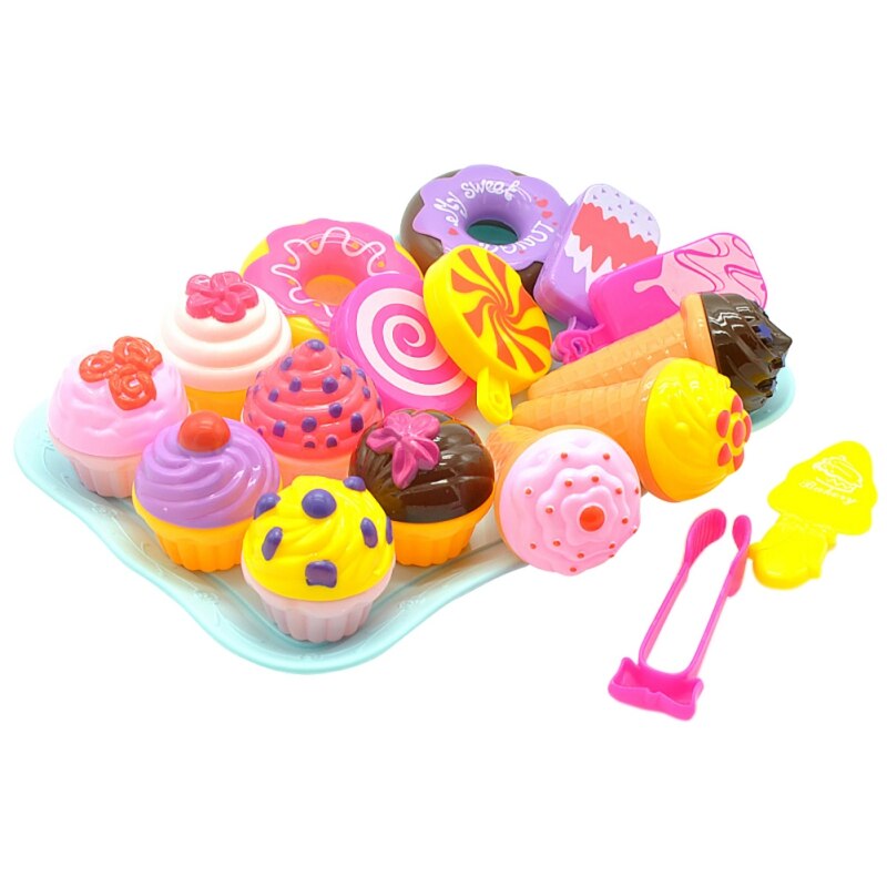 Per bambini di Simulazione Cibo Hamburger Cupcake Giocattolo Da Cucina Set Bambino Giochi Di Imitazione Spuntino Burger Giocattoli Educativi Per Il Regalo Di Natale