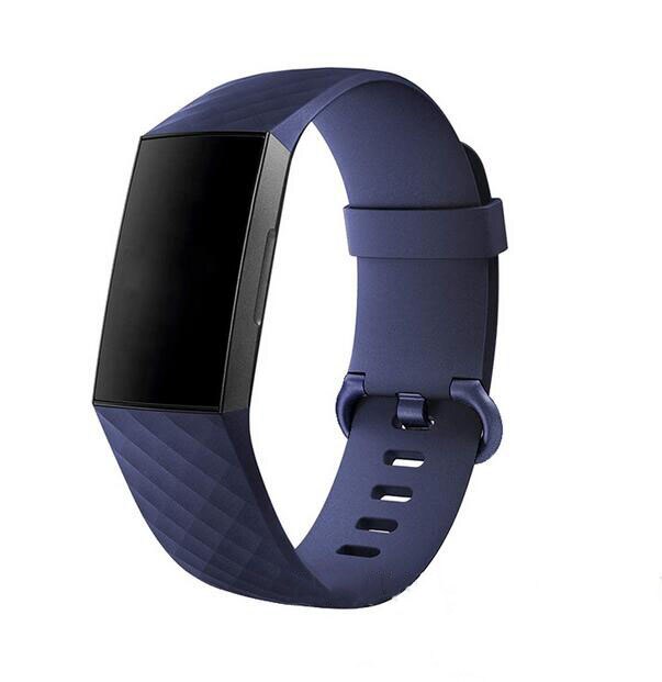 L Unsex Pure Color Band Strap For Fitbit Charge 3 Bracelet Replacement Watch Band For Fitbit Charge 3 Smart Watch Accessories: Dark Blue