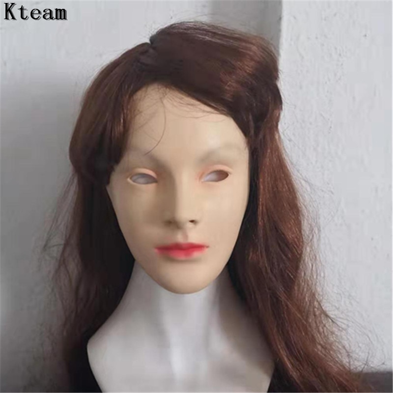 Women Face mask Crossdresser Female Mask with Realistic Skin Silicone Mask for Crossdresser &amp; Transgender Shemale Drag Queen