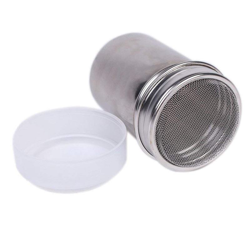 Edelstahl Sieb-Shaker Set – 3 Stück, Silber, Für Kakao, Zucker, Zimt & Gewürze, 5,5 X 9 Cm