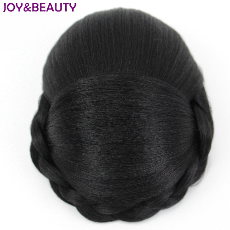 JOY &amp; BEAUTY-moño de pelo sintético para mujer, moño de pelo trenzado, rodillo de rosquilla, pieza de cabello de fibra de alta temperatura, 6 colores