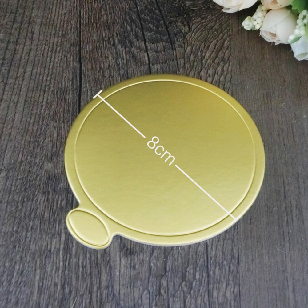 100pcs 80mm Round Cake Base Disposable Paper Coasters Practical Cupcake Board Portable Serve Bases for Cake