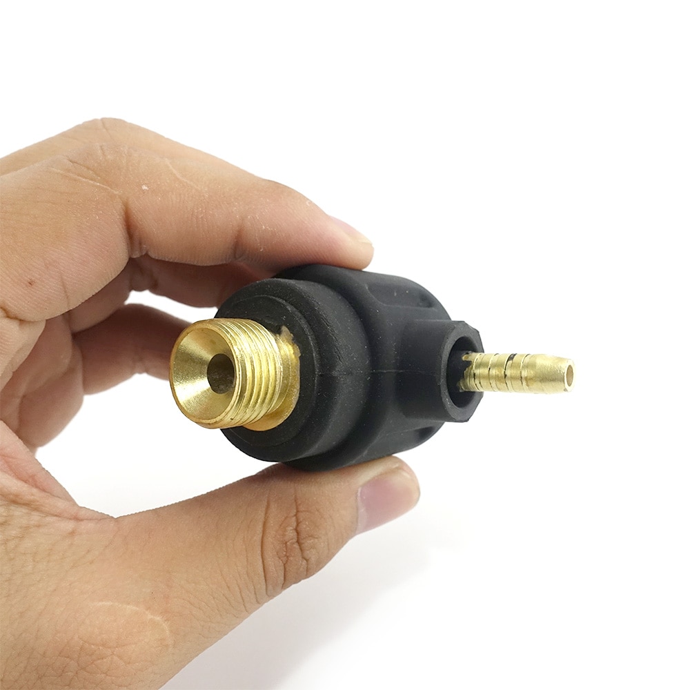 Tig fakkeladapter integrerer gasstrømsstik  m16 x 1.5 to 6mm dkj 35-50 10-25 separat gasstik strømstik