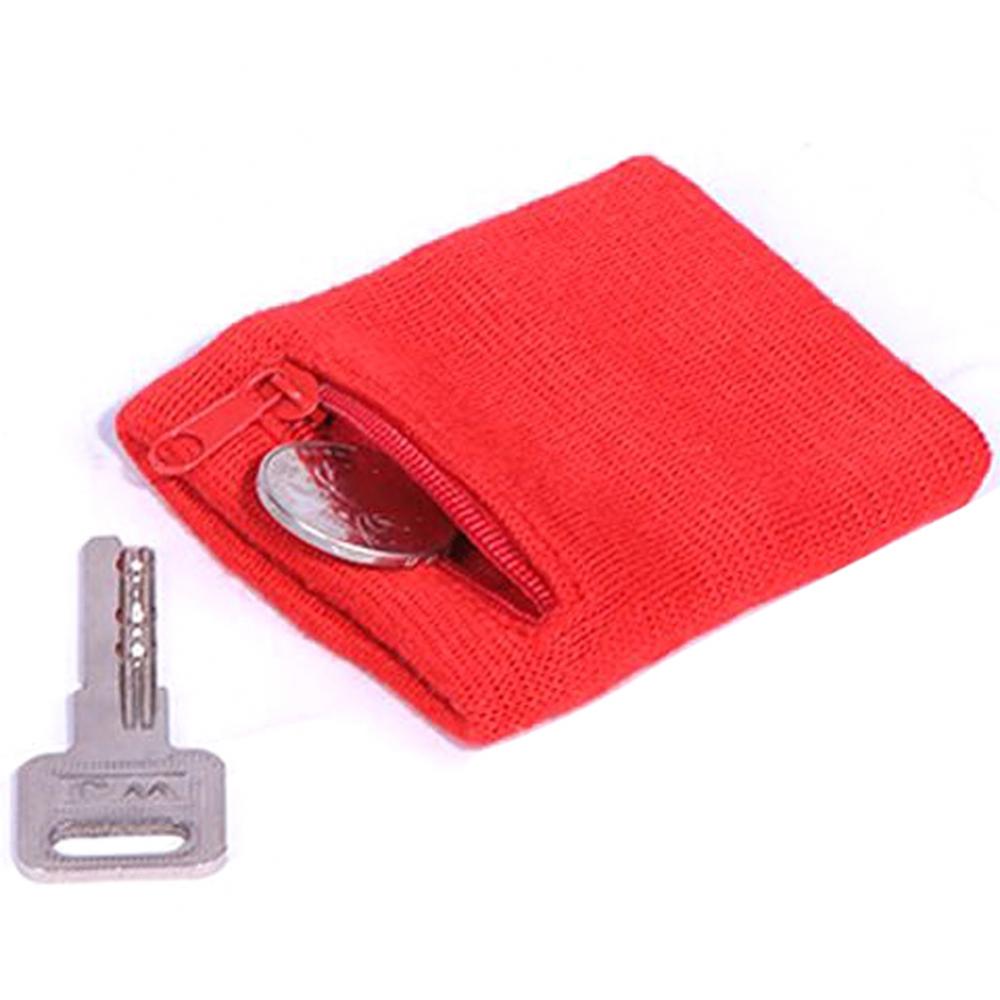 1Pc Wallet Pouch Wrist Wrap Bandage Support Zipper Running Sports Wristband