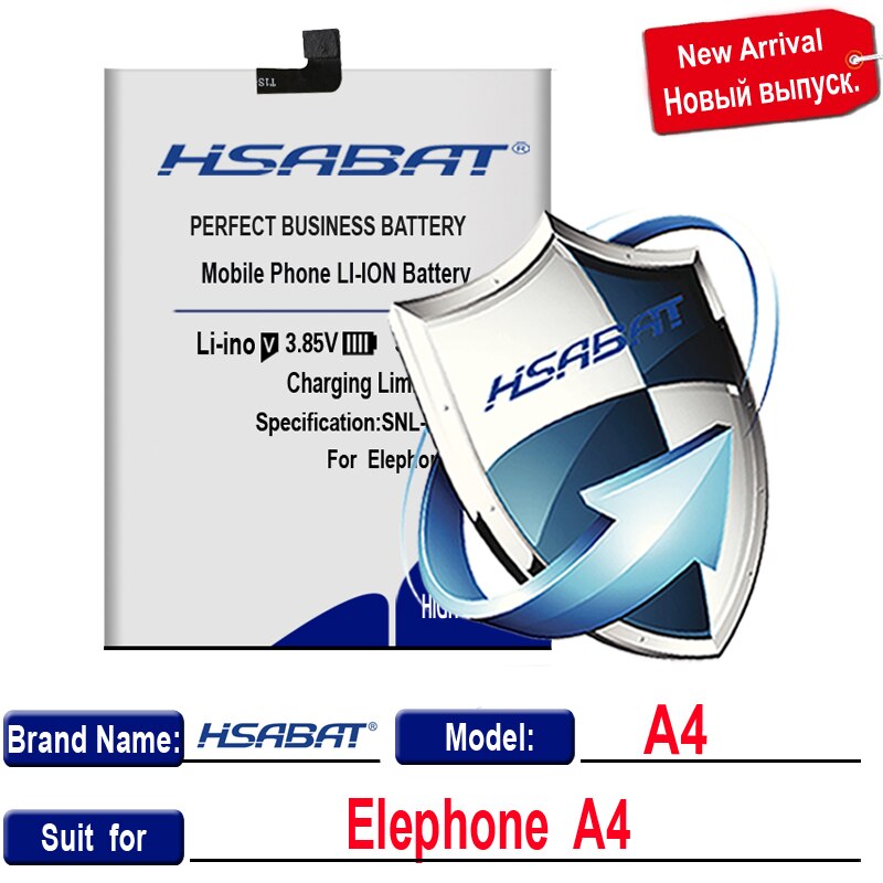 HSABAT-Batería de para Elephone S7 / R9 / S3 / A5 / P8 Max / P8000 / P8 mini / P9000 P9000 Lite / S7 MINI / A4 / M2 / P8: for Elephone A4