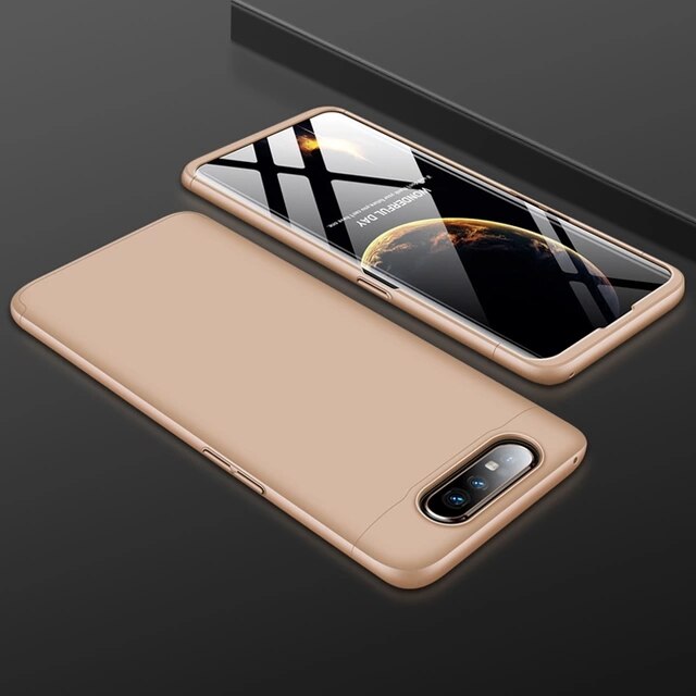 Original For Samsung Galaxy A80 Case slide Cover Luxury Full Protective Shockproof Phone Shell sFor Samsung A80 SM-A805F Coque: Gold