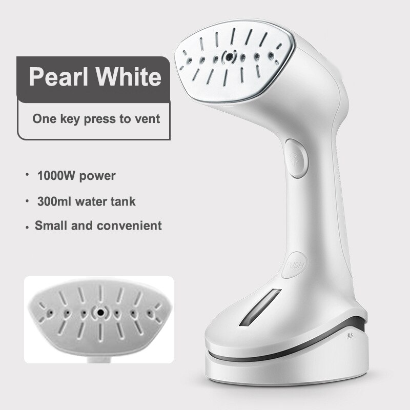 The Fourth Generation 1000W Handheld Garment Steamer Portable Small High Temperature Ironing Machine Travel Home Steam Iron: White