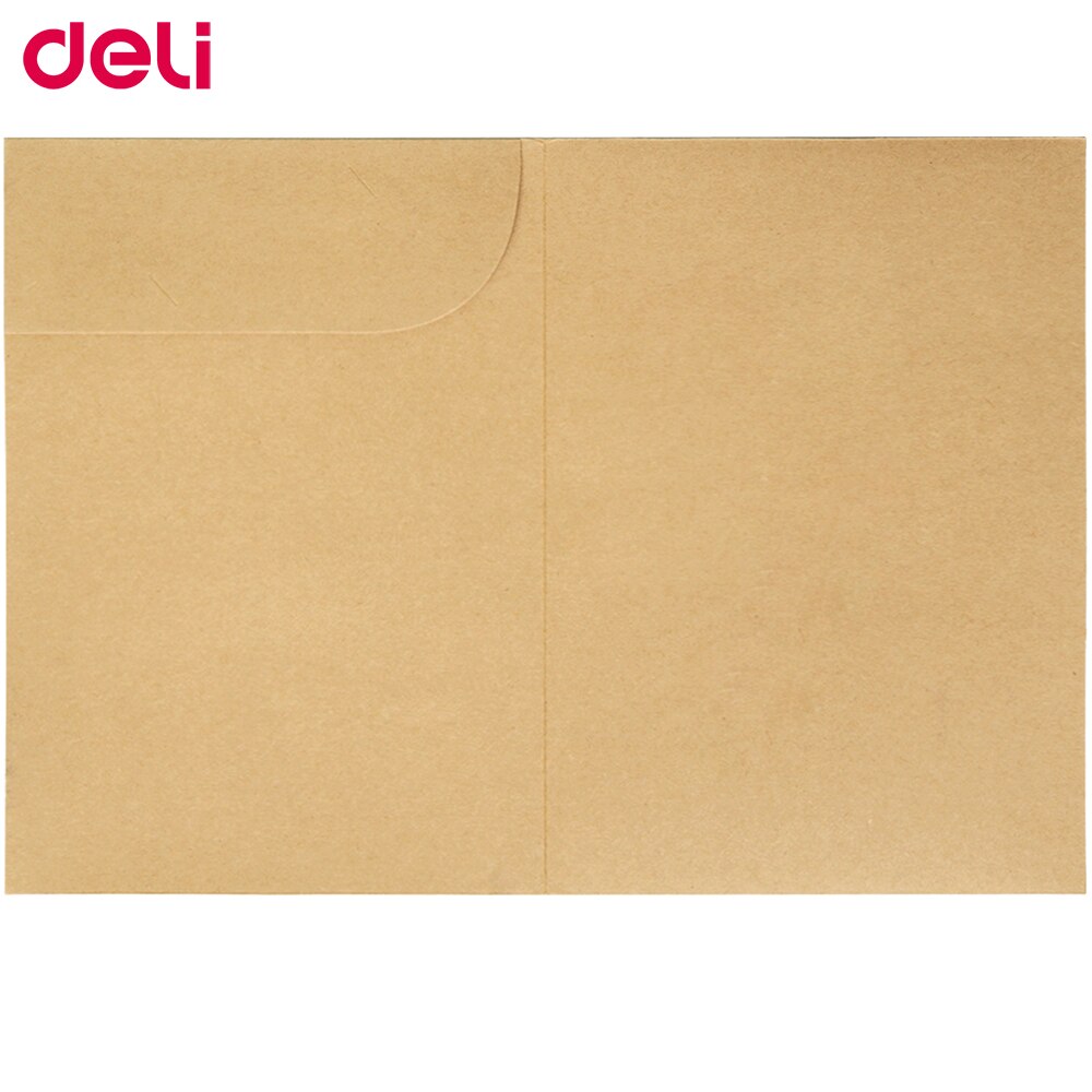 Deli 10pcs/Set Special Kraft Paper File Holder A4 Good Paper Protector paper Office Folder Protect Important Files Set