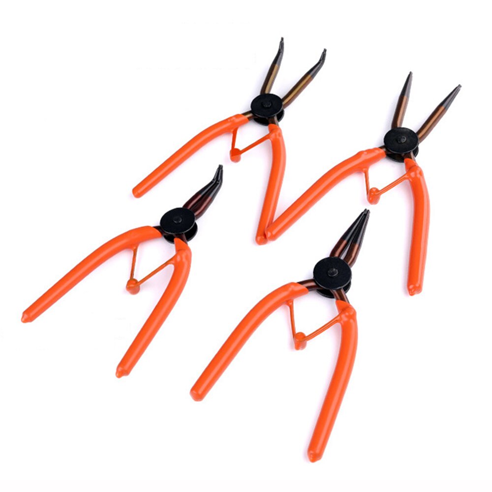 7Inch Snap Ring Pliers Set Heavy Duty Internal/External Circlip Pliers Kit with Straight/Bent Jaw for Ring Remover Retaining