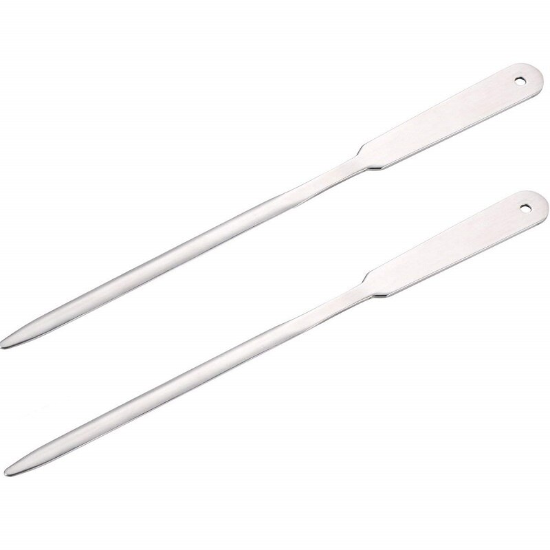 Xrhyy 2- pack brevöppnare kuvertöppnare rostfritt stål hand brev kuvert kniv lätt kuvert skärare: Silver-