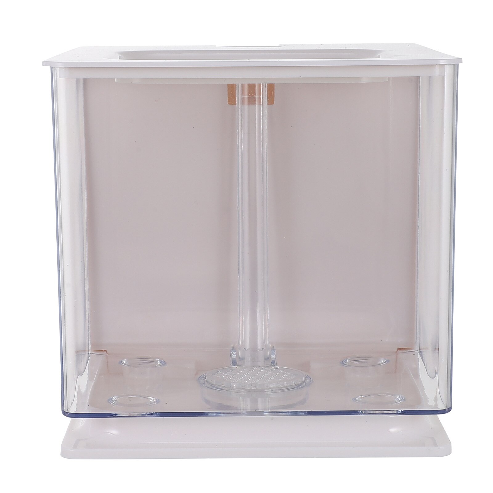 Small Fish Tank Transparent Fish Tank Fish Rearing Container Acrylic Fish Tank: White