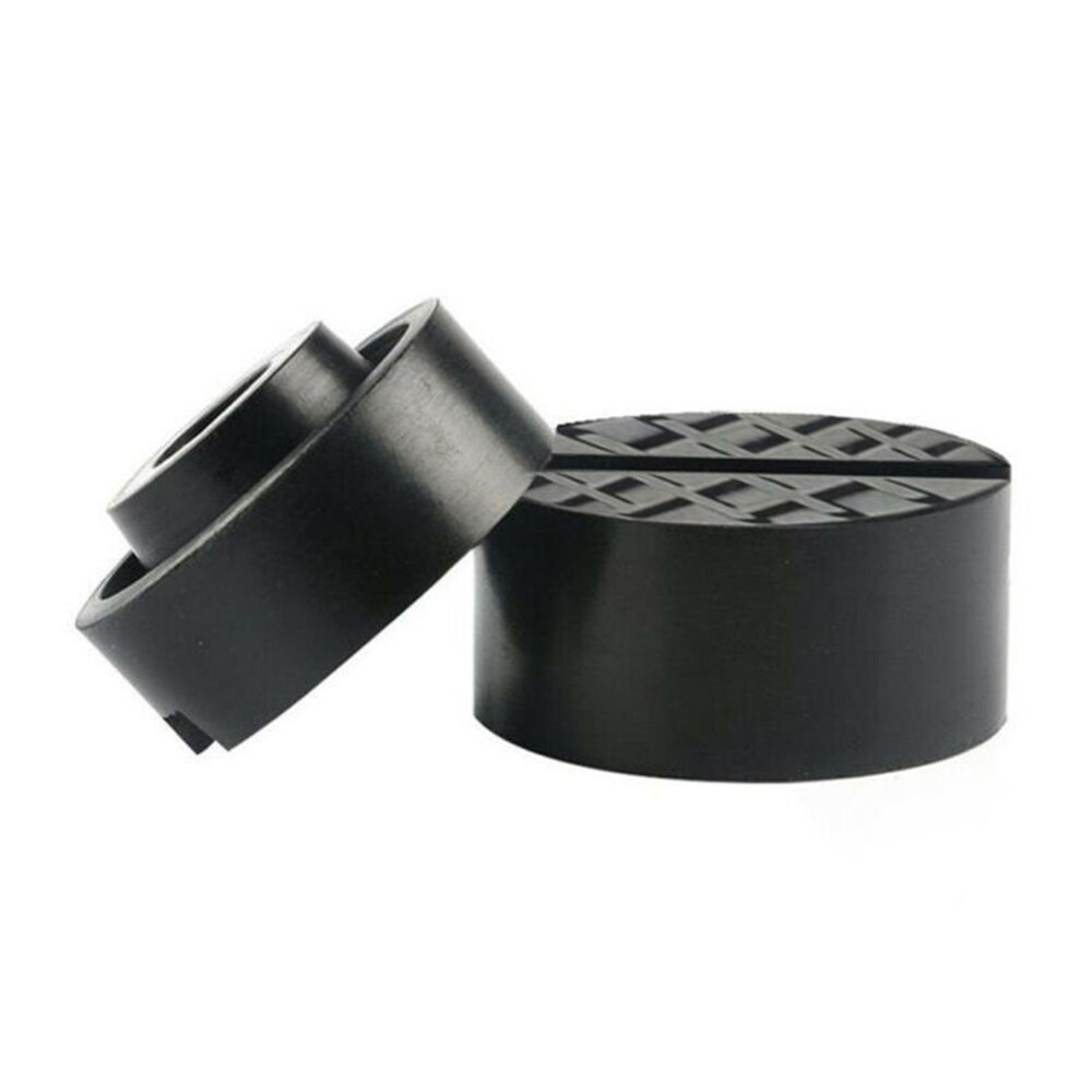 Voiture tampon en caoutchouc renforcé universel pour chariot hydraulique noir v-rainure accessoires 1pc 65x33mm