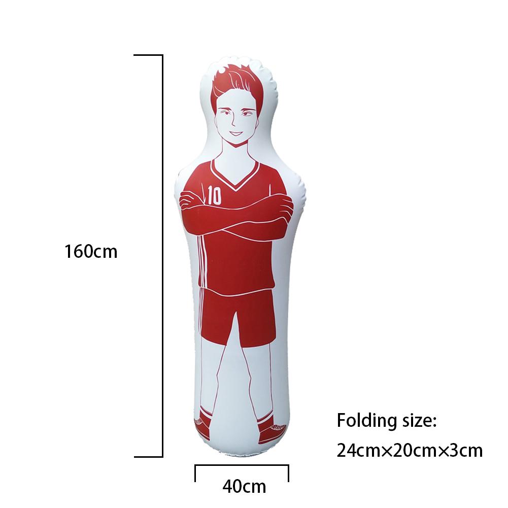 160cm voksne oppblåsbar fotballtrening målvakt tumbler luft fotball tog dummy verktøy pvc oppblåsbar tumbler vegg fotball