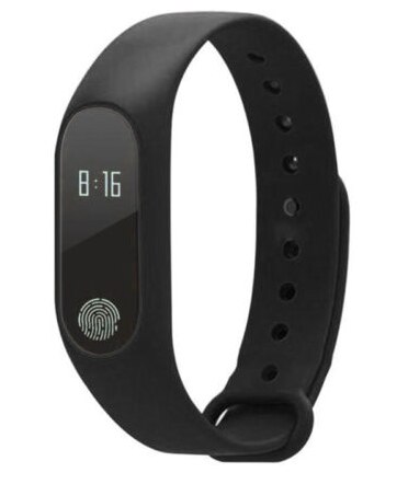 Bluetooth siliconen smartwatch voor dames en heren, hartslagmeter, fitness, slaaptracker, armband, horloge, waterdichte polsband: Zwart