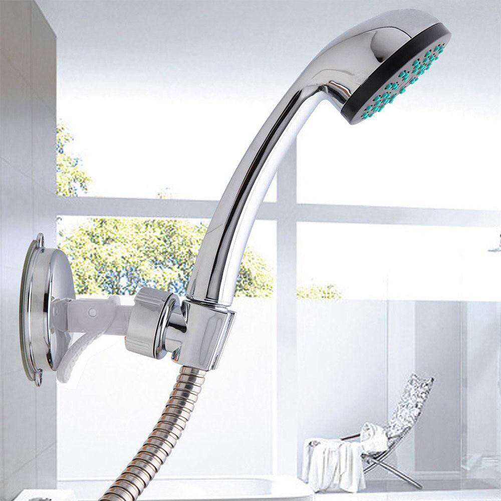 Shower Head Handset Stand Bracket Holder Chrome Wall Mount Adjustable Suction Replacement Bathroom Faucet Accessories Color