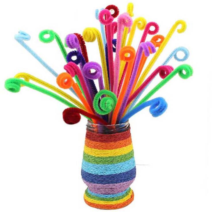 100 stuks/set educatief speelgoed montessori materialen chenille kinderstokjes puzzel knutsel kleurrijke pluche stokjes handgemaakt doe-het-zelf speelgoed