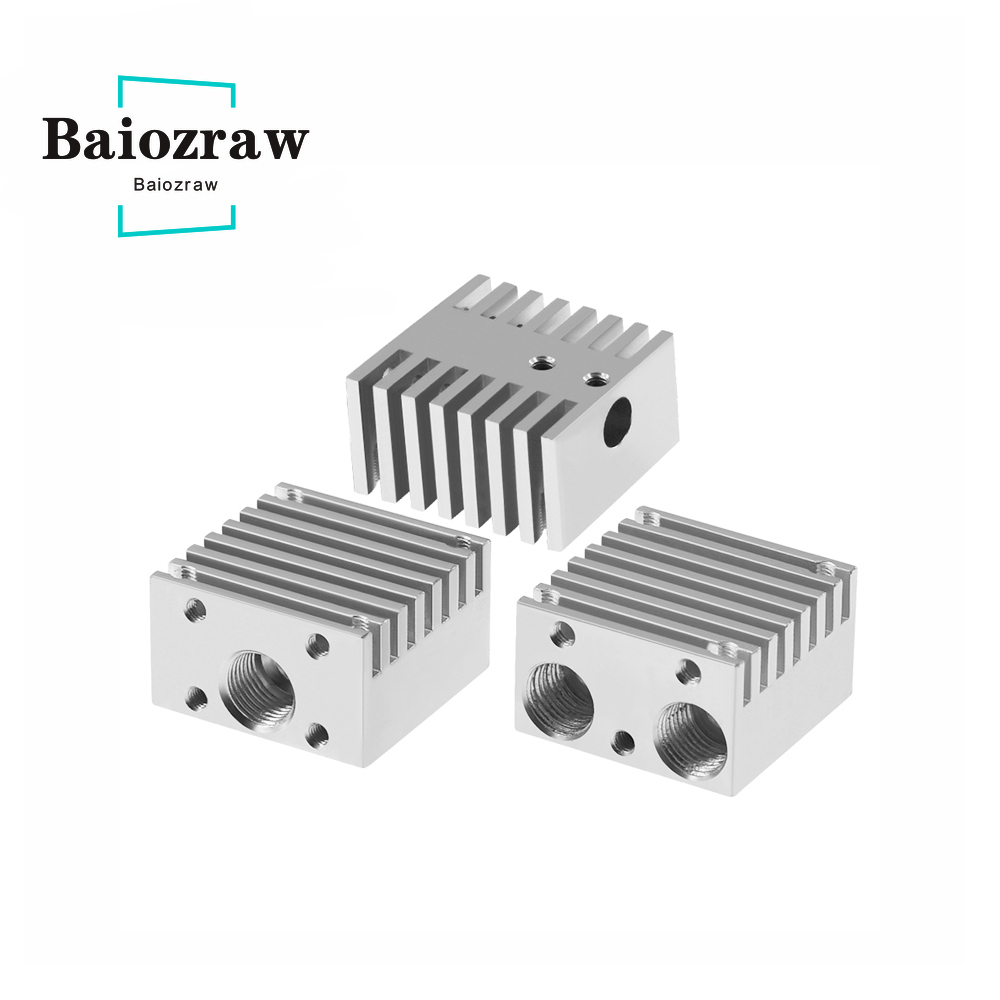 Radiador de aleación de aluminio de alta distancia para impresora 3D, piezas de impresora 3D de extrusión de un solo/doble cabezal, 1,75mm, extremo