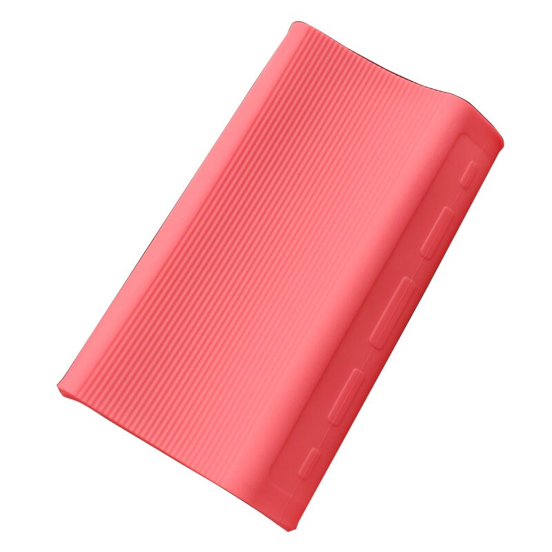 Caso Powerbank funda de silicona para Xiaomi 2/3 banco de potencia 10000 MAh doble puerto USB de la cáscara de la piel manga Protector de la cubierta