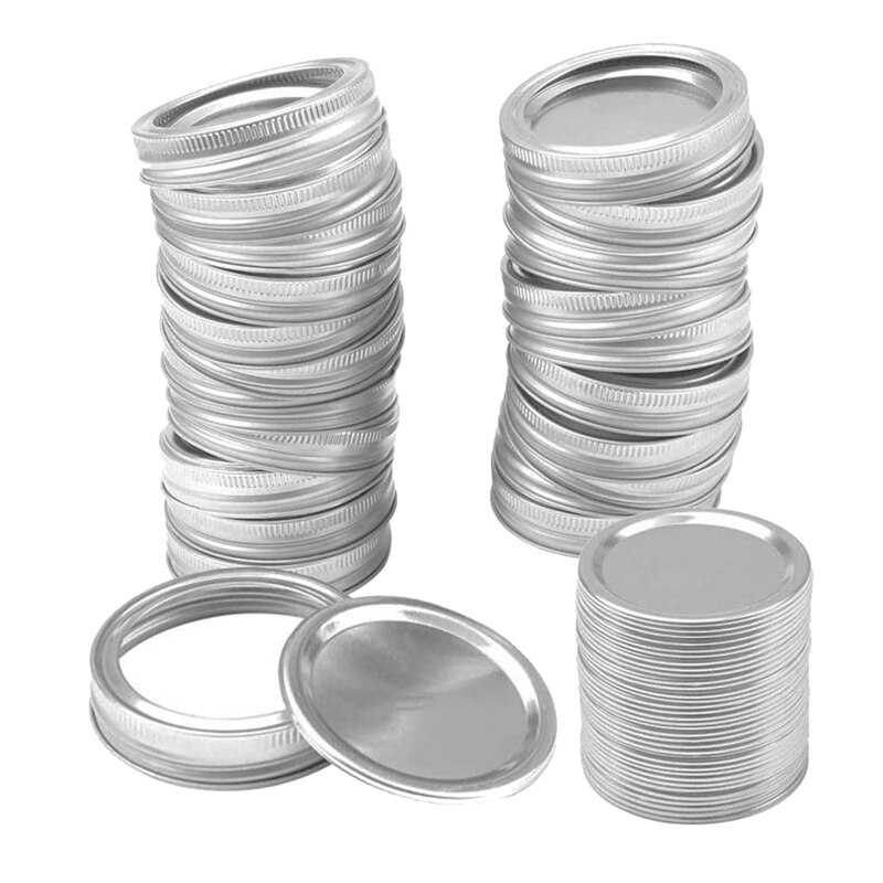 Canning Lids 70mm Regular Wide Mouth Canning Bands and Lids Kitchen Airtight Reusable Jar Lids for Ball: Default Title