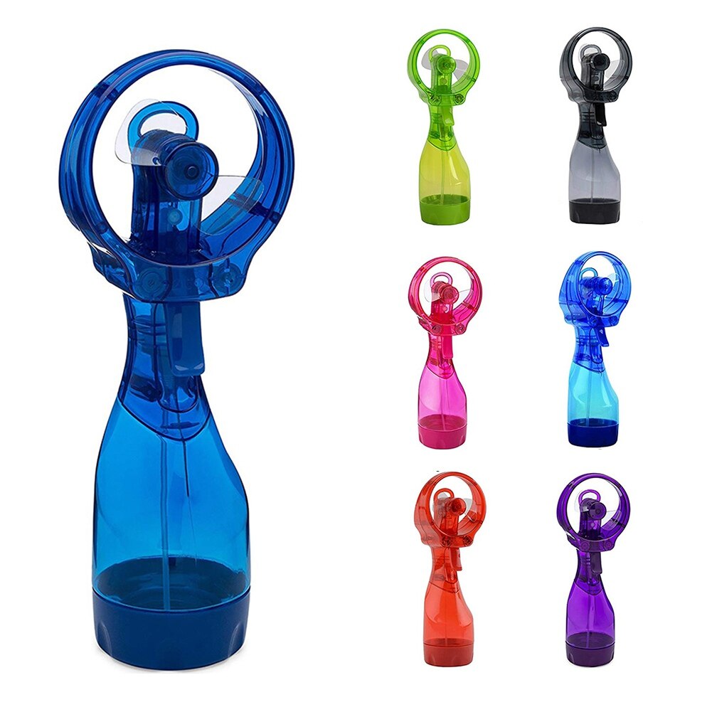 Mini Handheld Cooling Water Spray Mist Fan With Spray Bottle Desk Humidification Cartoon Handheld Large Capacity Water Storage