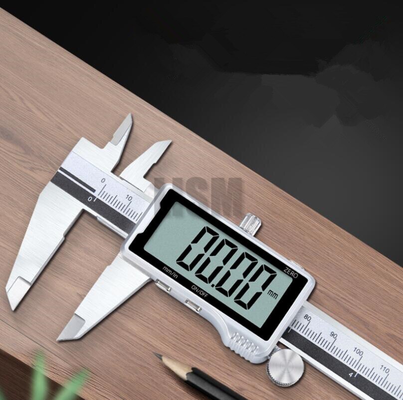 Electronic Digital Caliper HD Full Screen Full Metal 0-150/200/300mm Stainless Steel Vernier Caliper precise measurement tool