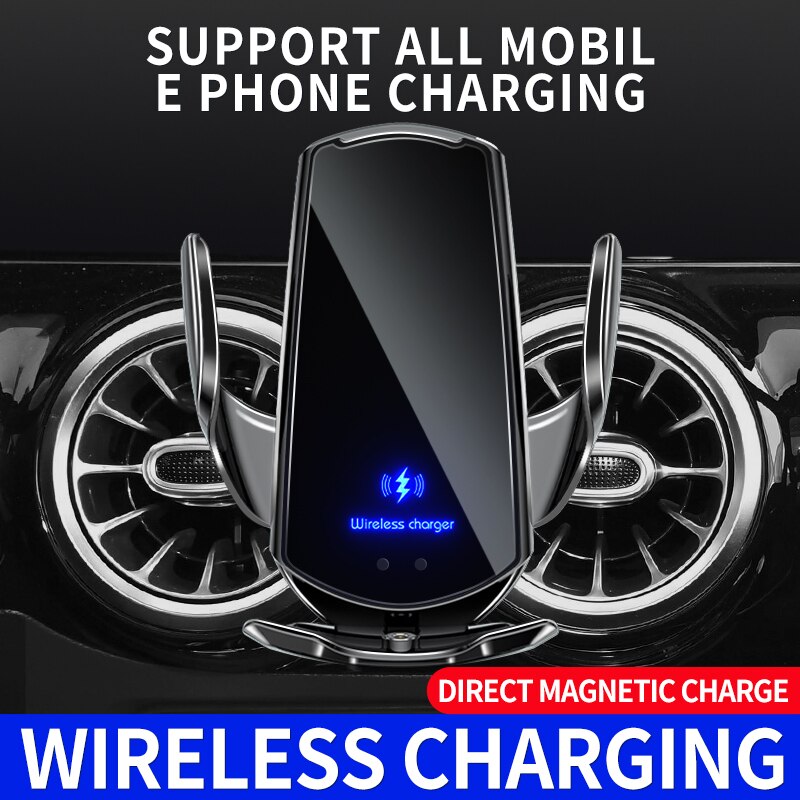 30W Car Wireless Charger Magnetic Automatic Car Mount Phone Holder For iPhone Samsung Xiaomi Infrared Induction QI Fast Charging