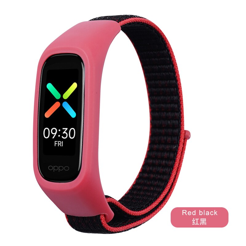 Correa de repuesto para pulsera de nailon Oppo band, correa para pulsera de reloj inteligente: Blue White